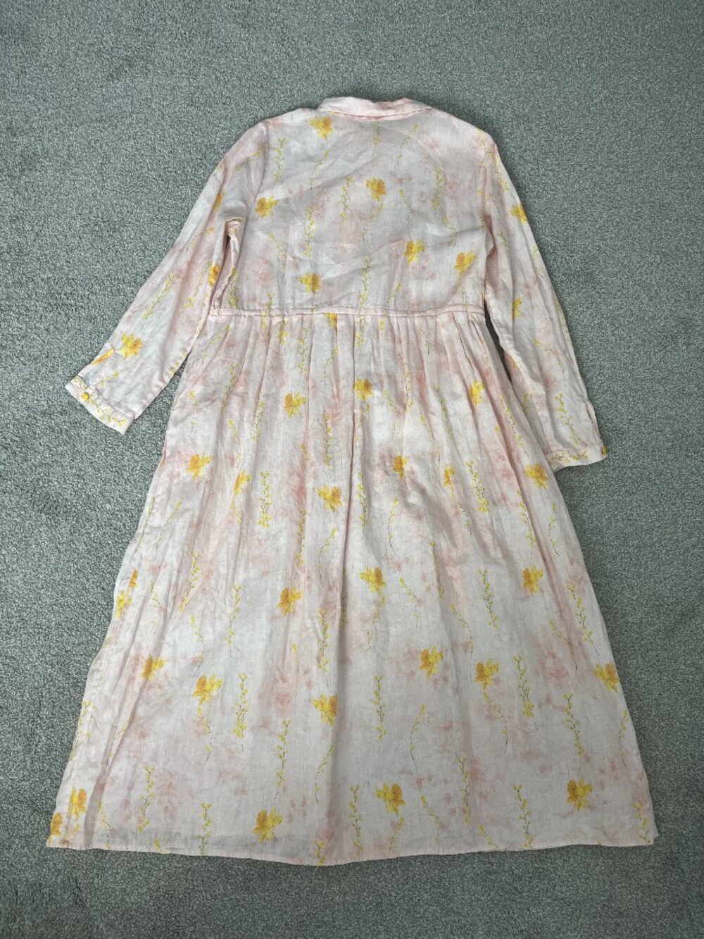 🌸 Floral Cotton Linen Maxi Dress - Picture 9 of 10